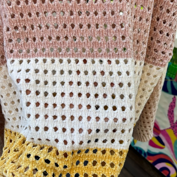 MINK PINK Crochet Striped Knit Top - Picture 3 of 5